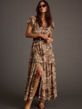 12th Tribe | Dresses | 2th Tribe Natalia Blue Floral Printed Strapless Maxi  Dress Size Xs | Poshmark